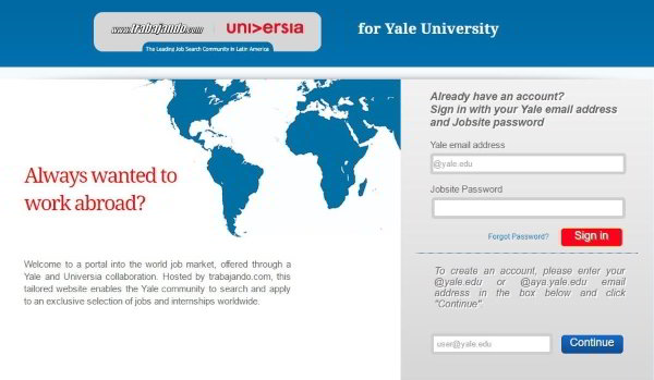 Acceso a la web de Yale University